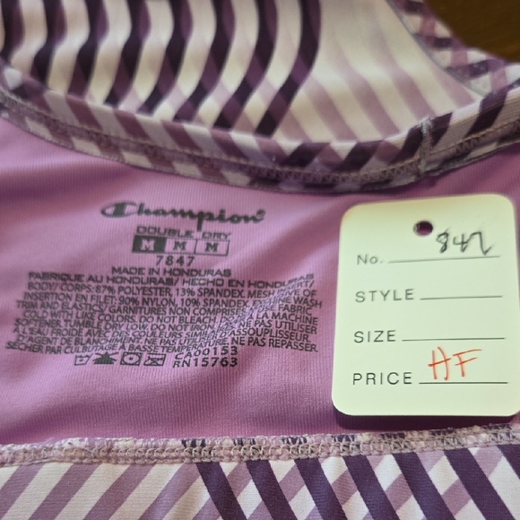 Champion Purple Striped Sports Bra #847 - Picture 7 of 8